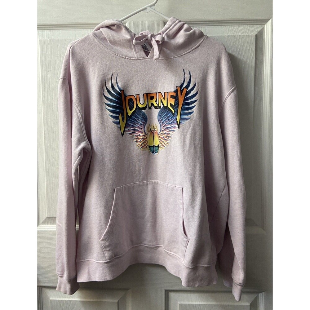 Journey  Rock Band Pink Tour Hoodie  Womens XXL Pullover Official Concert Merch